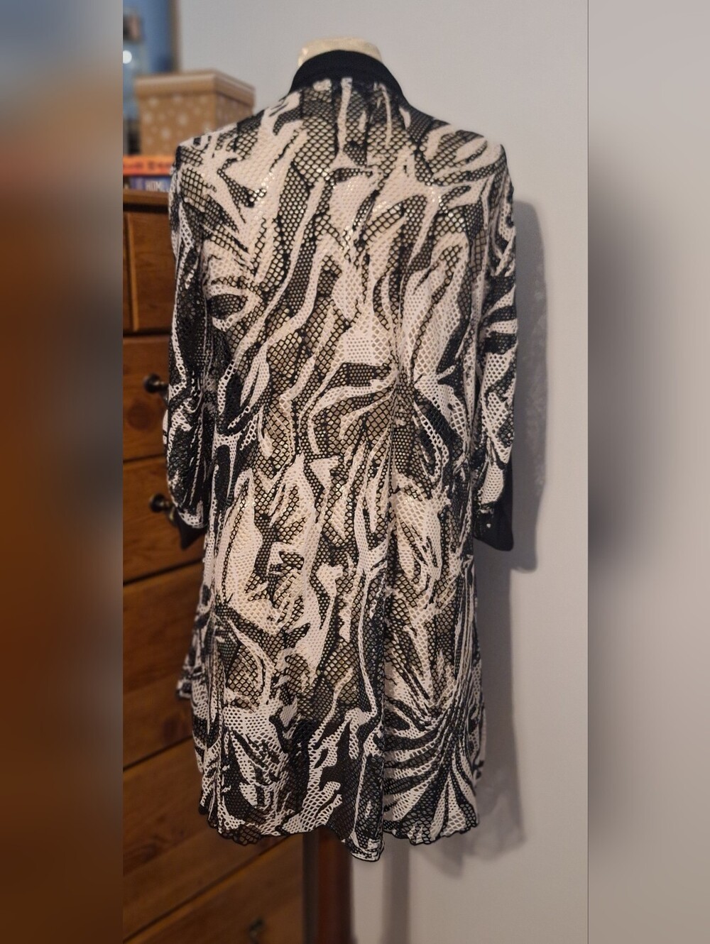 Joseph Ribkoff Mesh Button-Front Jacket - Picture 3 of 12